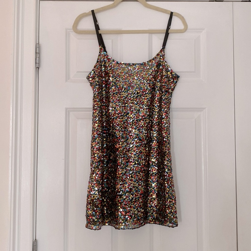 Free People Sequin Slip dress! Perfect condition, amazing for holiday/NYE!